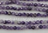 CDA150 15.5 inches 4mm faceted round dogtooth amethyst beads