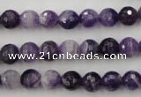 CDA152 15.5 inches 8mm faceted round dogtooth amethyst beads