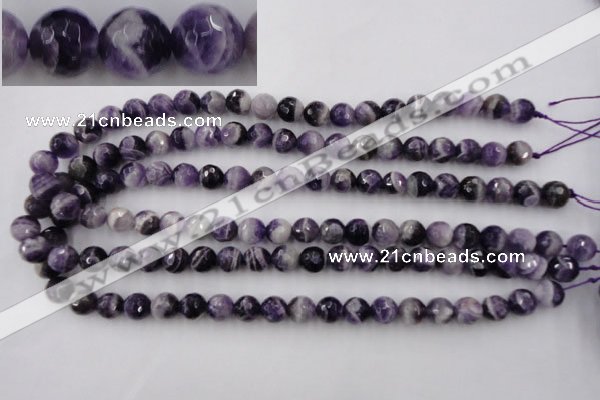 CDA153 15.5 inches 10mm faceted round dogtooth amethyst beads