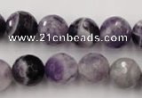 CDA154 15.5 inches 12mm faceted round dogtooth amethyst beads