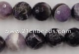 CDA155 15.5 inches 14mm faceted round dogtooth amethyst beads