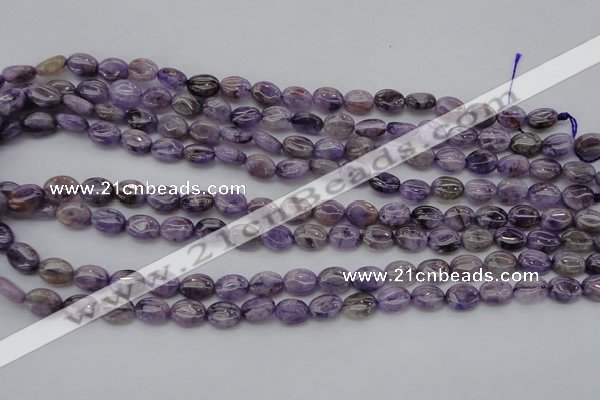 CDA300 15.5 inches 7*8mm oval dyed dogtooth amethyst beads