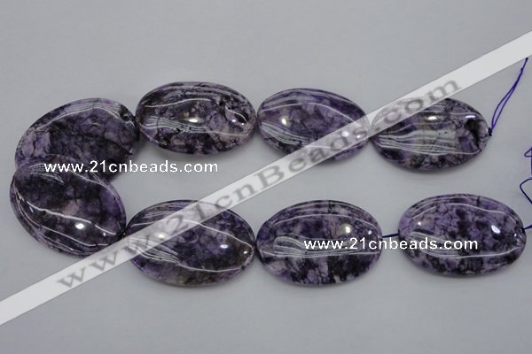 CDA305 15.5 inches 35*50mm oval dyed dogtooth amethyst beads