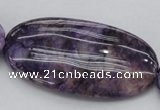 CDA306 15.5 inches 30*60mm oval dyed dogtooth amethyst beads