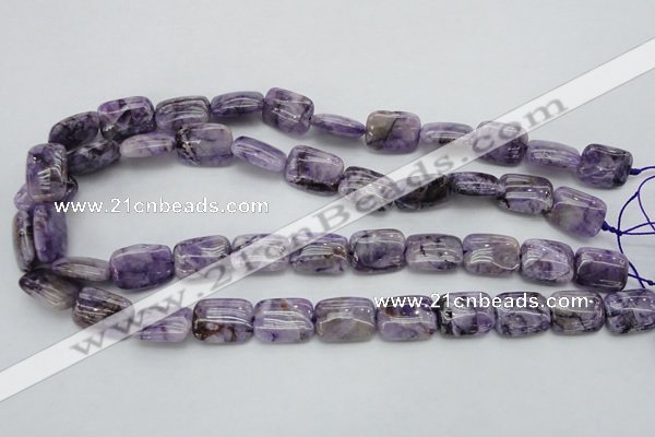 CDA310 15.5 inches 13*18mm rectangle dyed dogtooth amethyst beads