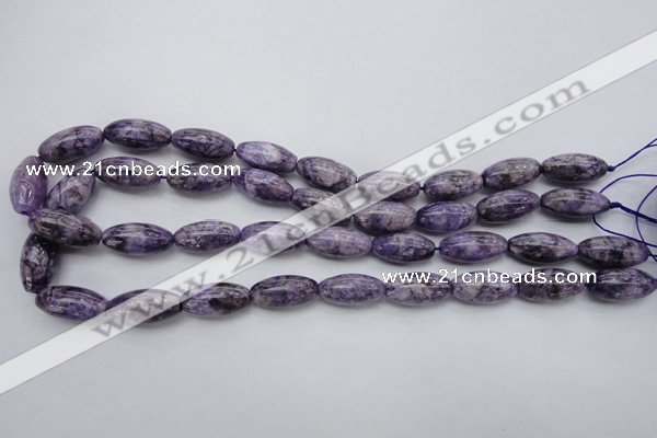 CDA330 15.5 inches 10*20mm rice dyed dogtooth amethyst beads