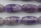 CDA338 15.5 inches 10*22mm faceted drum dyed dogtooth amethyst beads