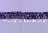 CDA350 15.5 inches 4mm round matte dogtooth amethyst beads