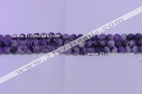 CDA355 15.5 inches 14mm round matte dogtooth amethyst beads