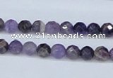 CDA58 15.5 inches 6mm faceted round dogtooth amethyst beads