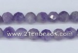 CDA59 15.5 inches 8mm faceted round dogtooth amethyst beads