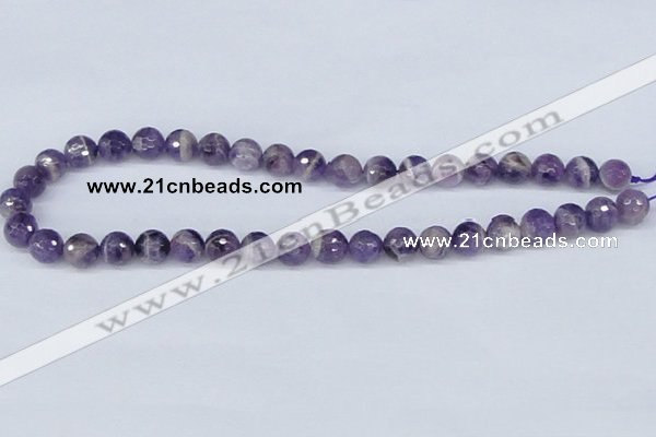 CDA60 15.5 inches 10mm faceted round dogtooth amethyst beads