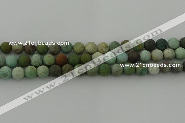CDB104 15.5 inches 12mm round matte New dragon blood jasper beads