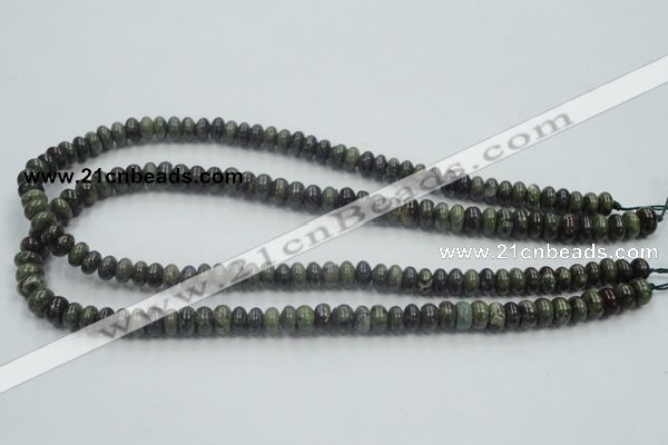 CDB201 15.5 inches 5*8mm rondelle natural dragon blood jasper beads