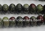 CDB202 15.5 inches 8*12mm rondelle natural dragon blood jasper beads