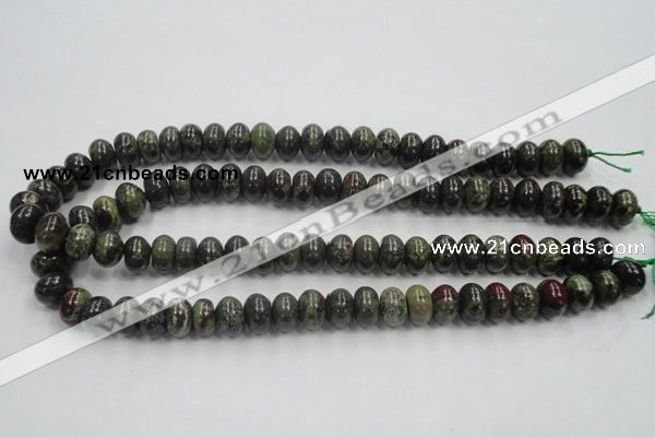 CDB202 15.5 inches 8*12mm rondelle natural dragon blood jasper beads