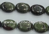 CDB211 15.5 inches 12*16mm oval natural dragon blood jasper beads