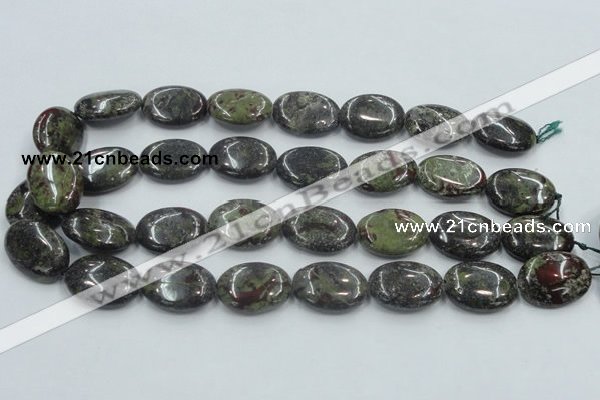 CDB213 15.5 inches 18*25mm oval natural dragon blood jasper beads