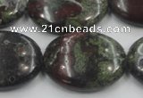 CDB214 15.5 inches 22*30mm oval natural dragon blood jasper beads