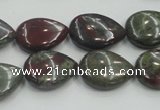 CDB216 15.5 inches 13*18mm flat teardrop natural dragon blood jasper beads