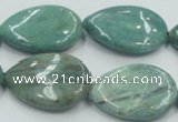 CDB22 22*30mm flat teardrop natural new dragon blood jasper beads