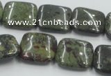 CDB221 15.5 inches 20*20mm square natural dragon blood jasper beads