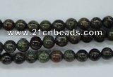 CDB228 15.5 inches 6mm round natural dragon blood jasper beads