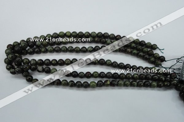 CDB229 15.5 inches 8mm round natural dragon blood jasper beads