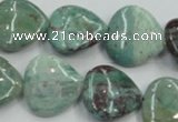 CDB23 15.5 inches 20*20mm heart natural new dragon blood jasper beads