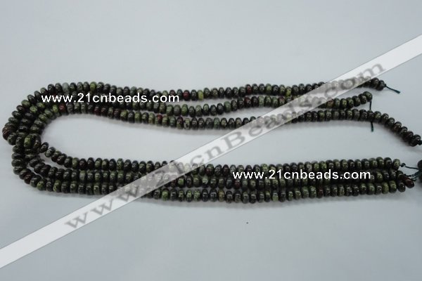 CDB233 15.5 inches 4*6mm rondelle natural dragon blood jasper beads