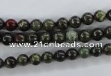 CDB251 15.5 inches 8mm round natural dragon blood jasper beads