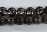 CDB253 15.5 inches 12mm round natural dragon blood jasper beads