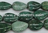 CDB33 15.5 inches 13*18mm flat teardrop new dragon blood jasper beads