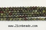 CDB342 15.5 inches 8mm round dragon blood jasper beads wholesale