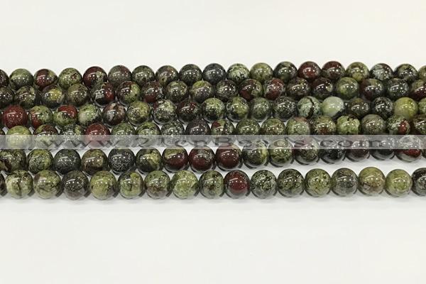 CDB342 15.5 inches 8mm round dragon blood jasper beads wholesale