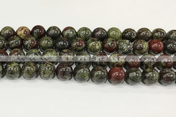 CDB344 15.5 inches 12mm round dragon blood jasper beads wholesale