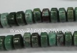 CDB38 15.5 inches 6*10mm tyre new dragon blood jasper beads