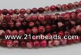 CDE01 15.5 inches 4mm round dyed sea sediment jasper beads