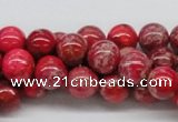 CDE04 15.5 inches 10mm round dyed sea sediment jasper beads