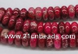 CDE07 15.5 inches 5*10mm rondelle dyed sea sediment jasper beads