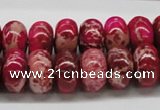 CDE08 15.5 inches 10*16mm rondelle dyed sea sediment jasper beads