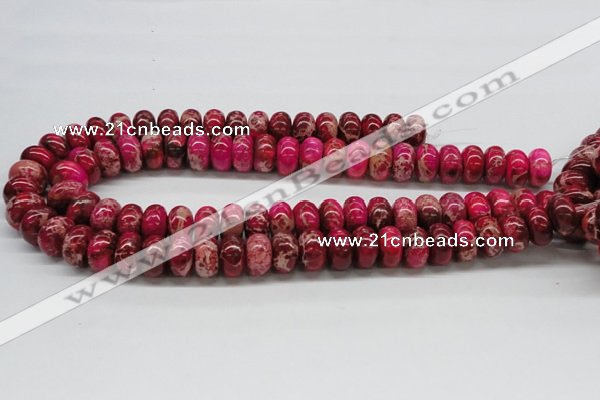 CDE08 15.5 inches 10*16mm rondelle dyed sea sediment jasper beads