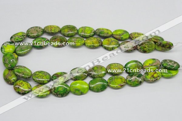 CDE100 15.5 inches 18*25mm oval dyed sea sediment jasper beads