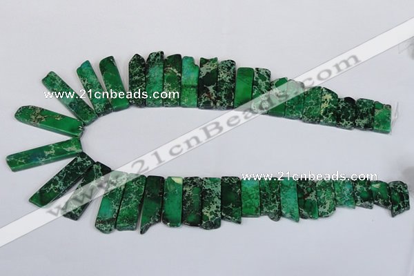 CDE1003 Top drilled 9*15mm - 10*45mm sticks sea sediment jasper beads