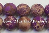 CDE1022 15.5 inches 8mm round matte sea sediment jasper beads