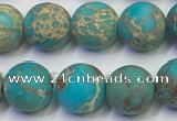 CDE1027 15.5 inches 8mm round matte sea sediment jasper beads