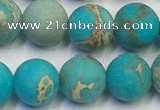 CDE1028 15.5 inches 10mm round matte sea sediment jasper beads