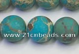 CDE1029 15.5 inches 12mm round matte sea sediment jasper beads