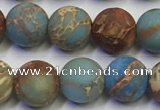 CDE1032 15.5 inches 8mm round matte sea sediment jasper beads