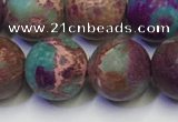 CDE1038 15.5 inches 10mm round matte sea sediment jasper beads